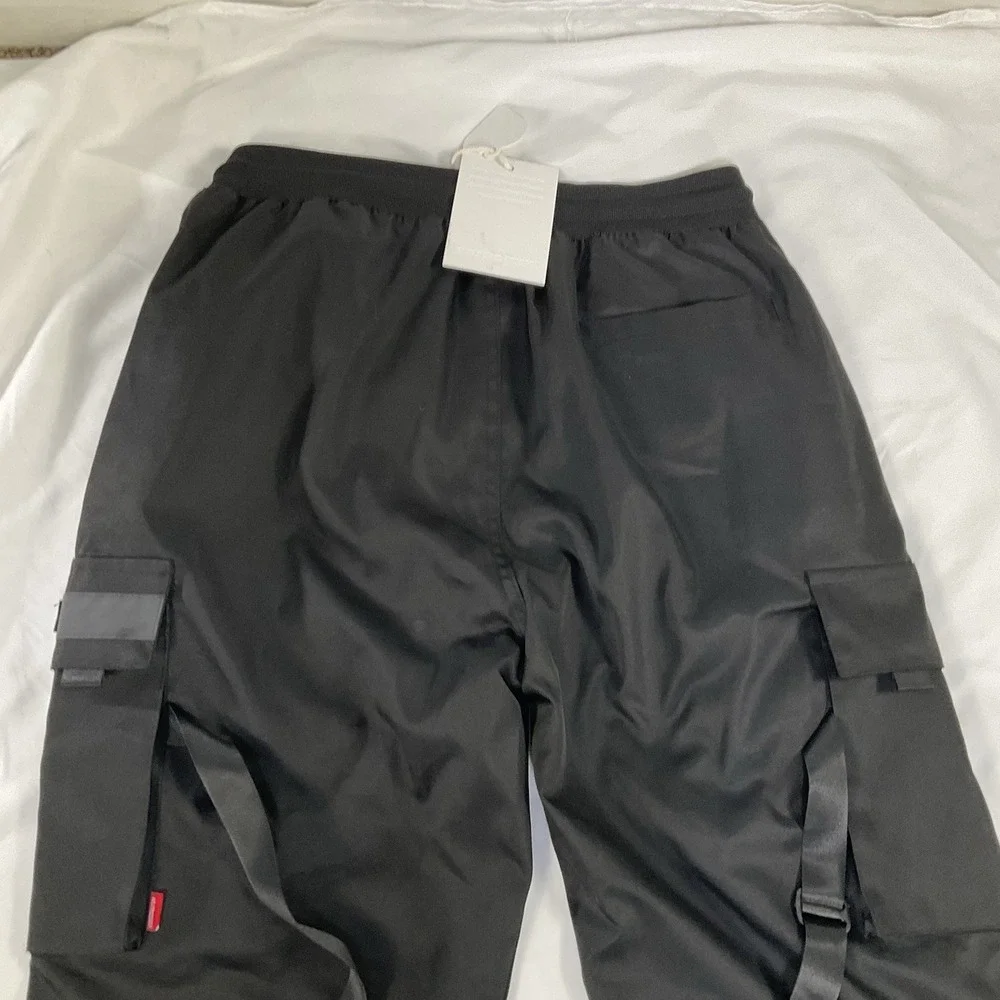 Aelfric Eden Land Combat Group Pants Mens Black Cargo Jogger Straps - Size L 337
